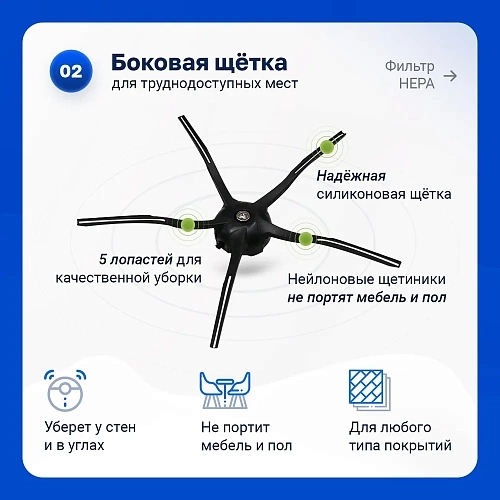 Фильтры и черные щетки Roborock S5 Max, S6, MaxV, E5 – купить комплект Набор для Roborock S5 Max, S6, S6 MaxV, S6 Pure