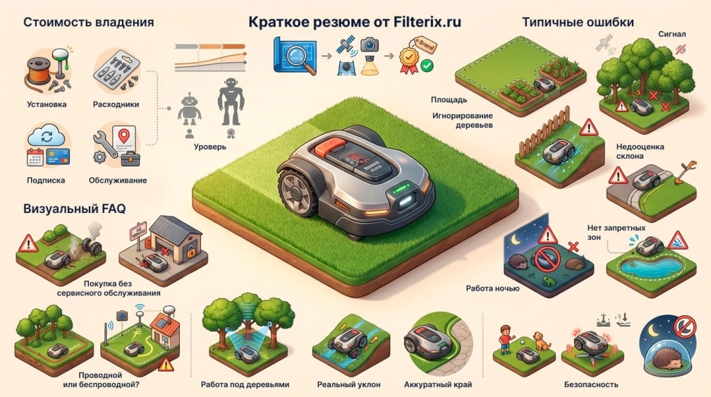 Инструкция по выбору робота-газонокосилки Инструкция по выбору робота-газонокосилки