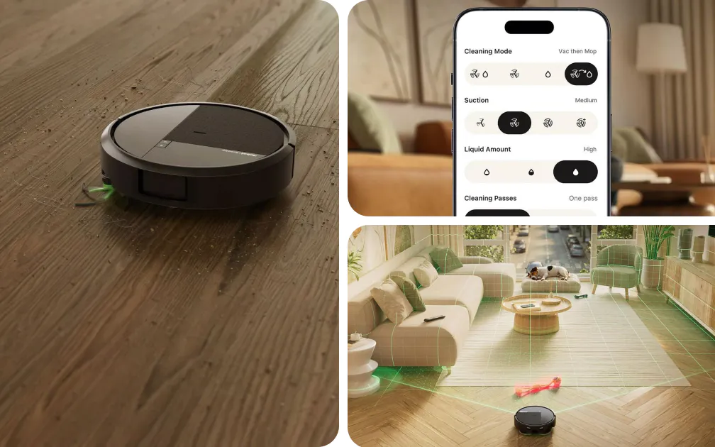 Roomba Plus Три компактных Roomba Plus