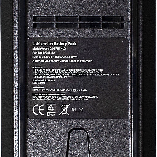 Аккумулятор Midea VSS7700 — CS-ERH110VX, оригинал Аккумулятор CS-ERH110VX Midea VSS7700, 2500 mAh