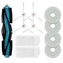 Комплект для Ecovacs X1 Omni / X1 Turbo / T10 Turbo / BORK V830 - МОП, щетки белые, фильтры Комплект для Ecovacs X1 Omni / X1 Turbo / T10 Turbo / BORK V830 - МОП, щетки белые, фильтры