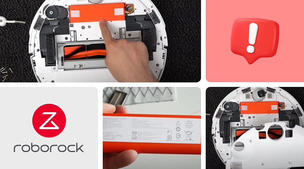 Замена аккумулятора робот-пылесос Roborock Замена аккумулятора робот-пылесос Roborock