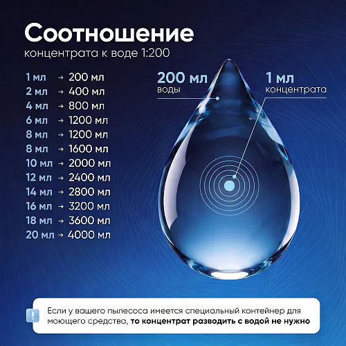 Средство для роботов-пылесосов и моющих пылесосов, концентрат 1:200, с ароматом Колокольчика, 500 мл