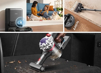фото: Eufy 3-in-1 E20 пылесос 3 в 1 и мини-пылесос Dyson Car+Boat