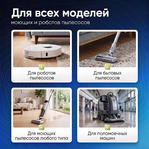 Средство для роботов-пылесосов и моющих пылесосов, концентрат 1:50, с ароматом Цветок груши, 500мл
