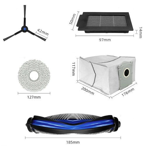 Набор аксессуаров Ecovacs T50 Pro фильтры, МОП, щетки, мешки Набор аксессуаров для пылесоса Ecovacs T50 Pro
