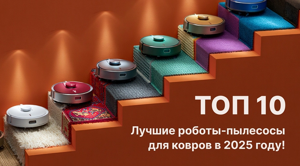 ТОП-10 лучших роботов-пылесосов для уборки ковров и пола в 2025 году ТОП-10 лучших роботов-пылесосов для уборки ковров и пола в 2025 году