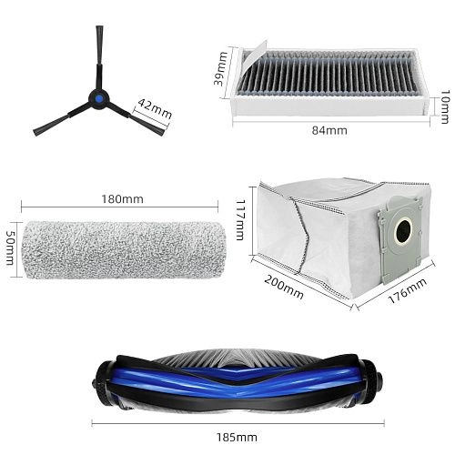 Набор для Ecovacs X8 Pro Plus, Omni — мешки, щетки, фильтры Набор Ecovacs X8 Pro Plus/X8 Pro Omni - мешки, МОП