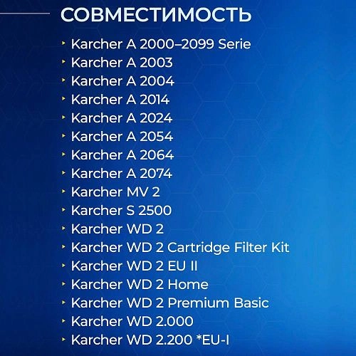 Мешки для Karcher WD2, одноразовые, 3-х слойные - 5 шт. Мешки для пылесоса Karcher WD2, одноразовые, 3-х слойные - 5 шт.
