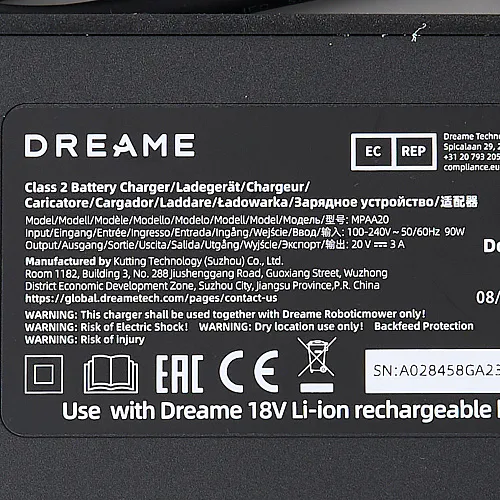 Зарядное устройство, сетевой адаптер MPAA20 для Dreame A1, A1 Pro, A2, Mova 600, 600 Kit, 1000