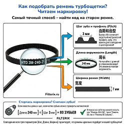Зубчатый ремень для турбощетки (роликовой щетки) вертикального пылесоса: HTD 2M-161-5, 81 зуб