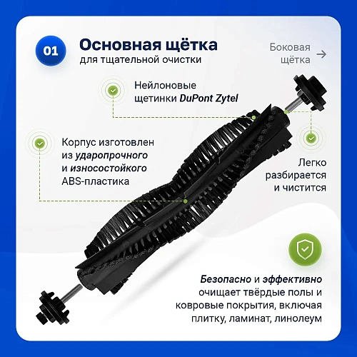 Купить набор для 360 S6 и Tefal 75 Animal / Total Care | Белые щетки Набор для Tefal X-plorer 75 ANIMAL, 75 TOTAL CARE