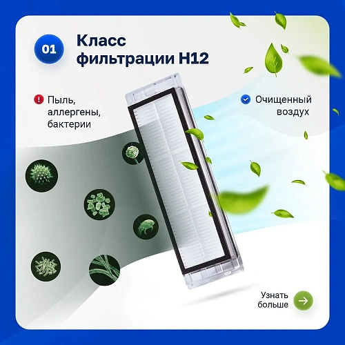 HEPA фильтры для Mijia 1S, Roborock S5 / S6, Xiaowa E2 / E3 / Lite Фильтры Mijia 1S, Roborock S5 S6 E4 E5, Xiaowa E2