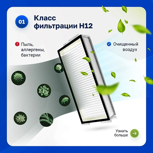 Купить HEPA фильтр для Roborock Q7 / Q8 Max / Plus и др. Фильтры для Roborock Q7, Q7 Max, Q8 Max - 2 шт